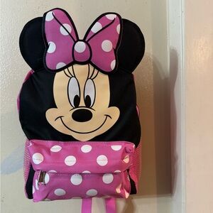 Pink and Black Minnie Mouse Backpack